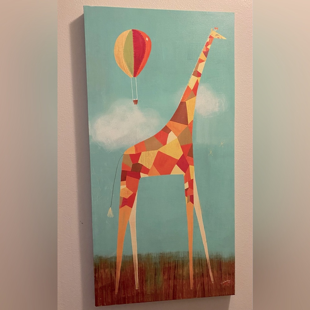 Oopsy Daisy too tall giraffe canvas art painting